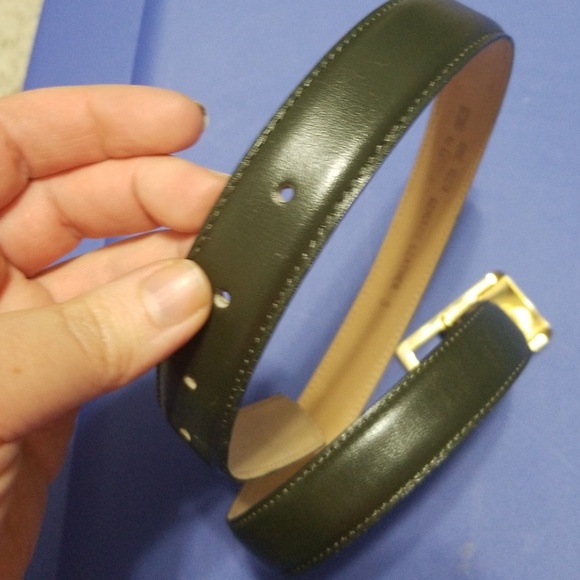 Anne Klein Accessories - Anne Klein Olive Green Leather Belt